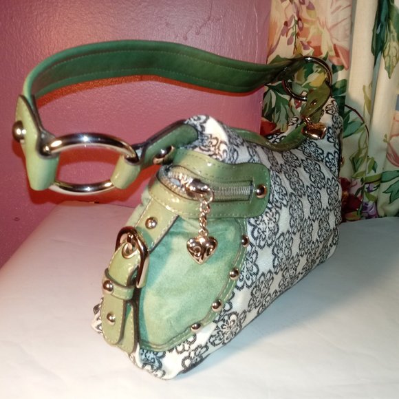 Kathy Van Zeeland Bags Kathy Van Zeeland Green And White Floral